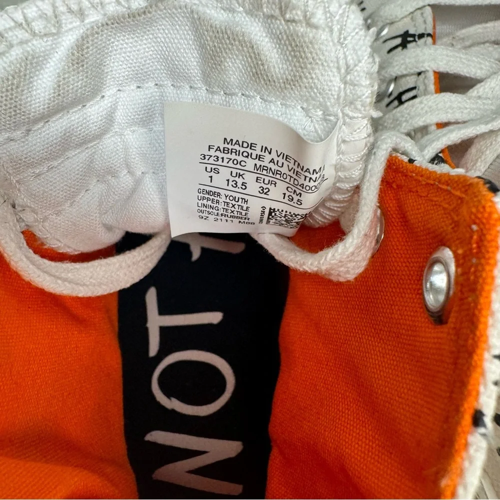 CONVERSE Chuck Taylor Sneakers 70 Hi UNT1TL3D Egret/White/Mandarin Youth Size 1